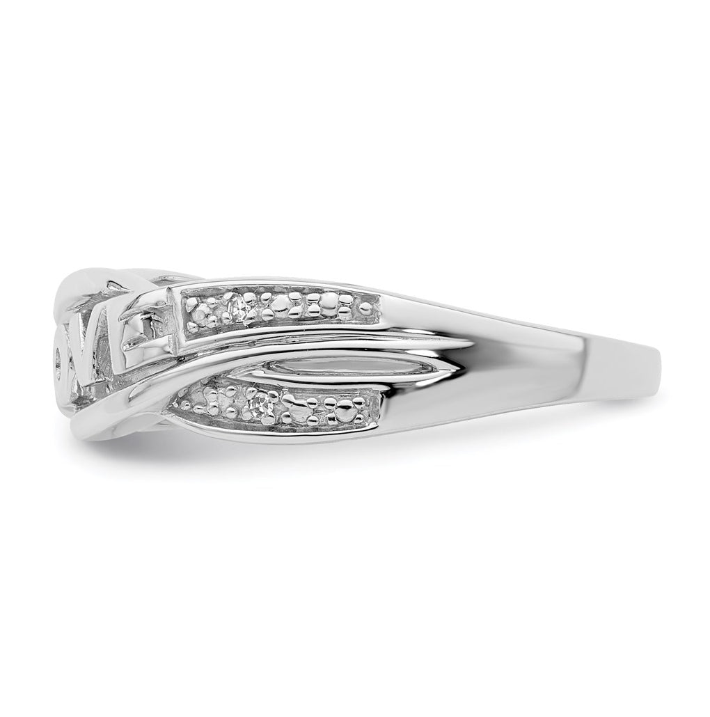 Sterling Silver Rhodium Plated Diamond LOVE Ring – Elegant Jewelry Gift for Birthday, Anniversary, Engagement, Wedding