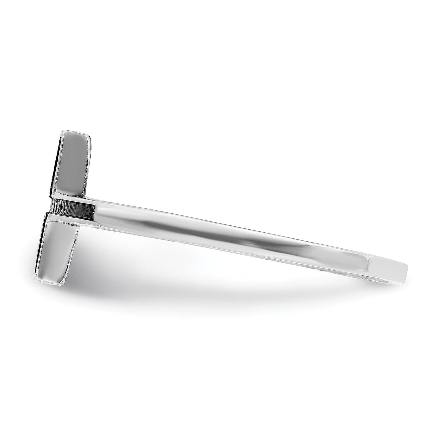 Sterling Silver Antiqued Sideways Cross Ring, Size 7