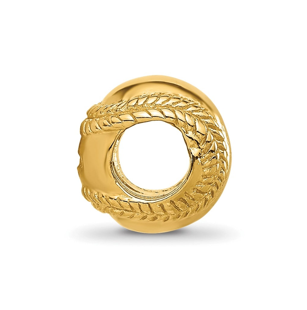 Sterling Silver Reflections Gold-plated Baseball Bead