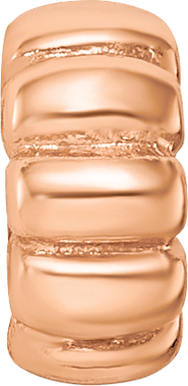 Sterling Silver Reflections Rose Gold plated Scalloped Spacer Bead