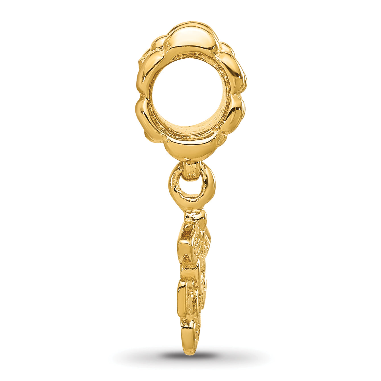 Sterling Silver Reflections Gold plated RN Nurse Dangle Bead