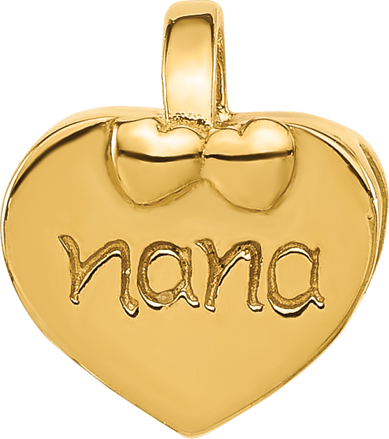 Sterling Silver Reflections Gold plated Heart Nana Bead