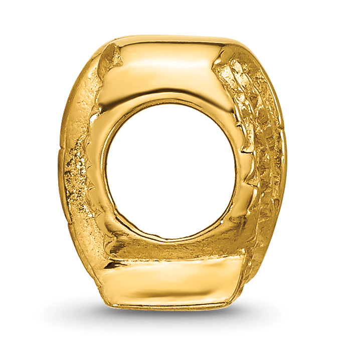Sterling Silver Reflections Gold plated Angel Wings Bead