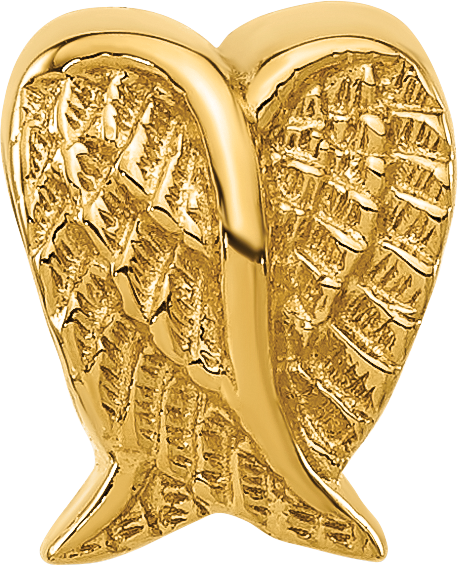 Sterling Silver Reflections Gold plated Angel Wings Bead