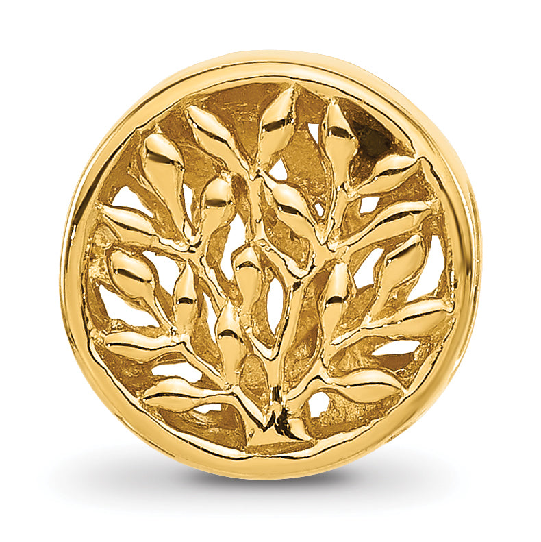 Sterling Silver Reflections Gold plated Tree of Life Circle Bead
