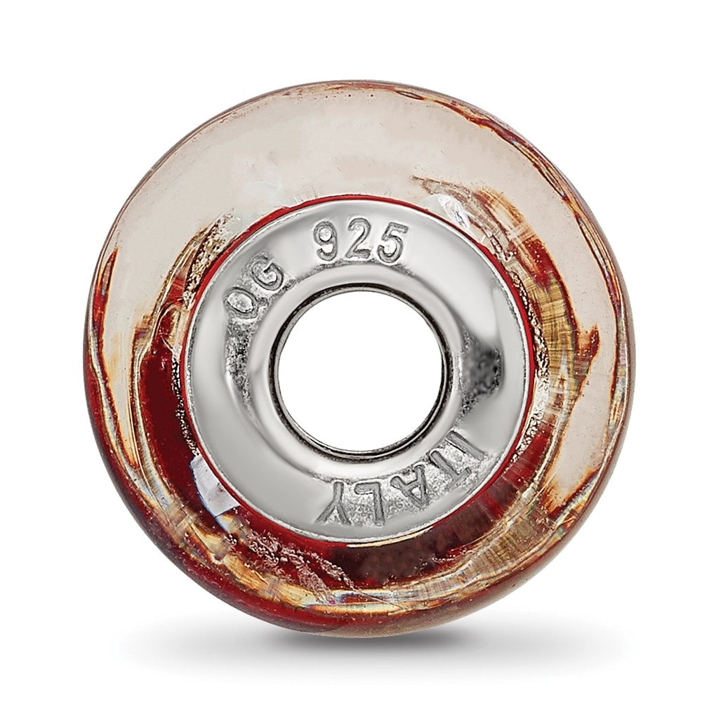 Sterling Silver Reflections Red Hearts Italian Glass Bead – Elegant Jewelry Gift for Birthday, Anniversary, Engagement, Wedding