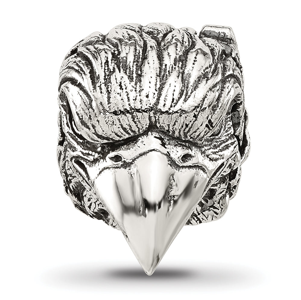 Sterling Silver Reflections Antiqued Eagle Hinged Bead