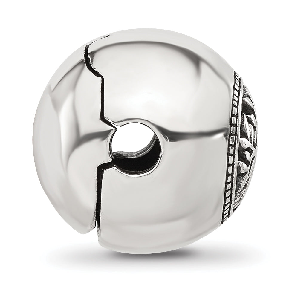 Sterling Silver Reflections Polished Circle Tree of Life Hinged Bead