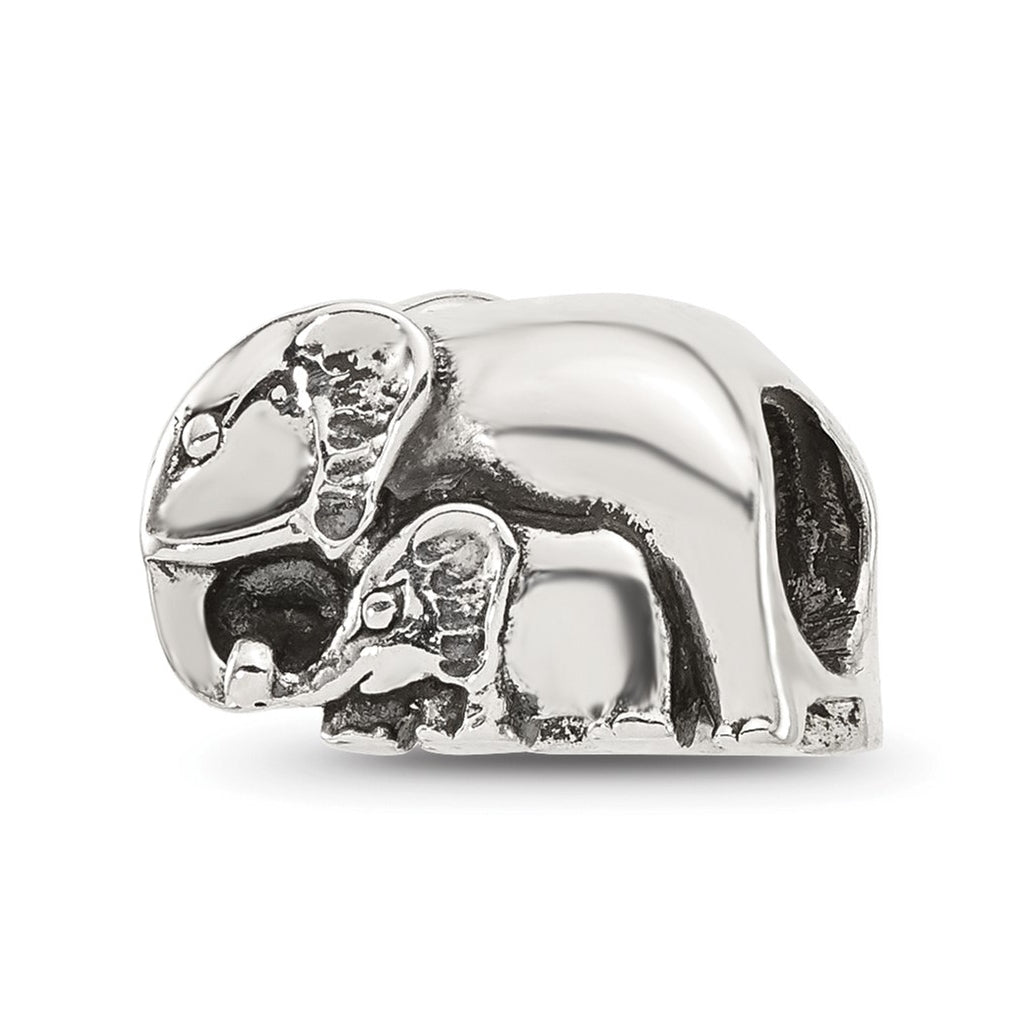 Sterling Silver Reflections Mommy and Baby Elephant Bead