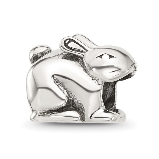 Sterling Silver Reflections Antiqued Rabbit Bead