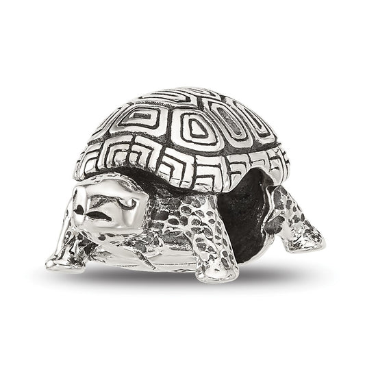 Sterling Silver Reflections Antiqued Turtle Bead