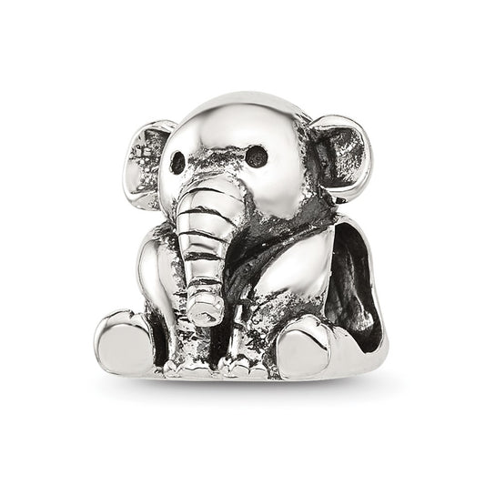 Sterling Silver Reflections Sitting Elephant Bead
