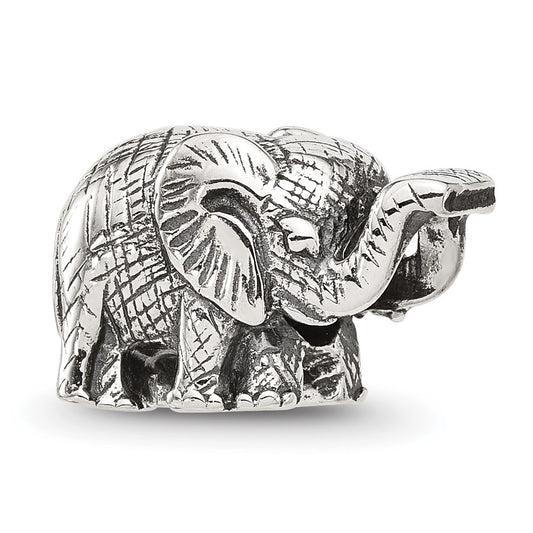 Sterling Silver Reflections Antiqued Elephant Bead