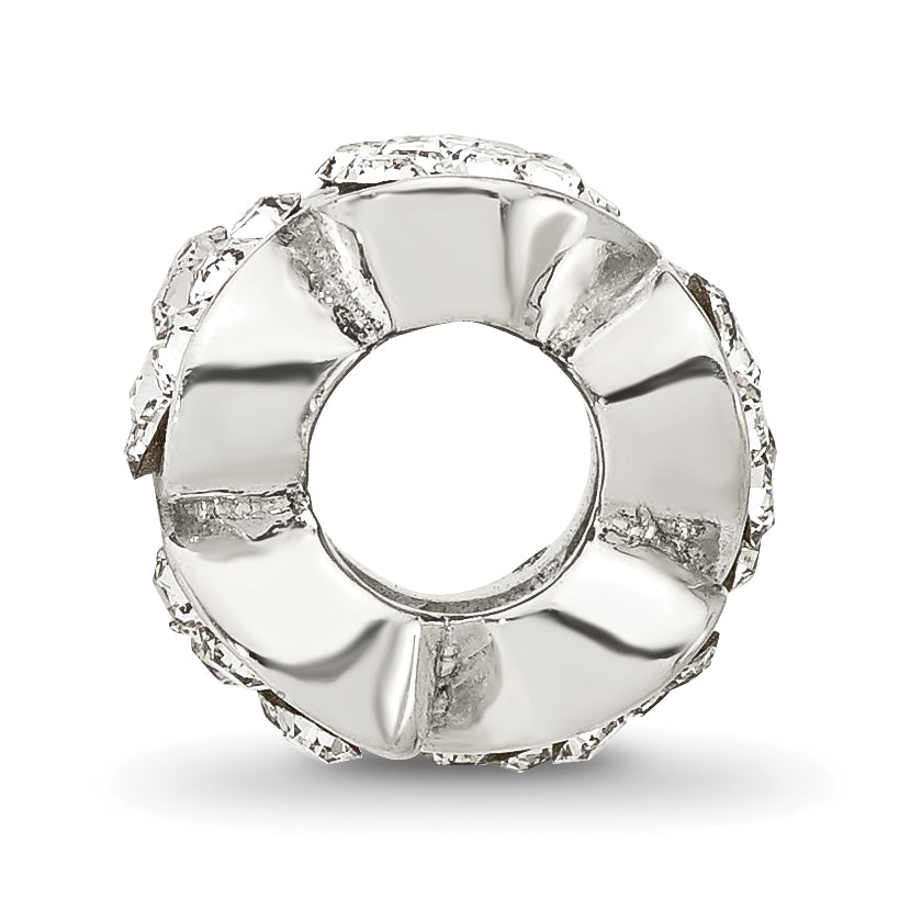 Sterling Silver Reflections Clear Swarovski Crystal Hearts-Bead
