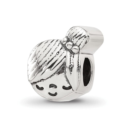 Sterling Silver Reflections Little Girl Head Bead