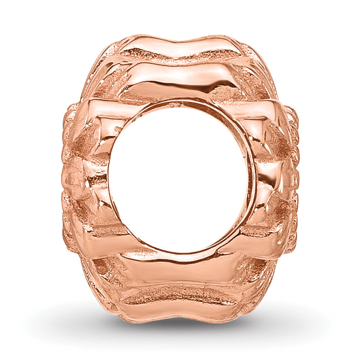 Sterling Silver Reflections Rose Gold plated Floral Daisy Bead