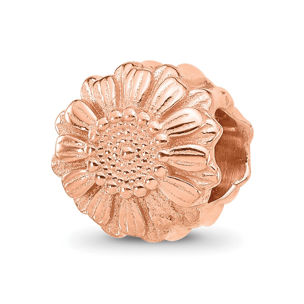 Sterling Silver Reflections Rose Gold plated Floral Daisy Bead