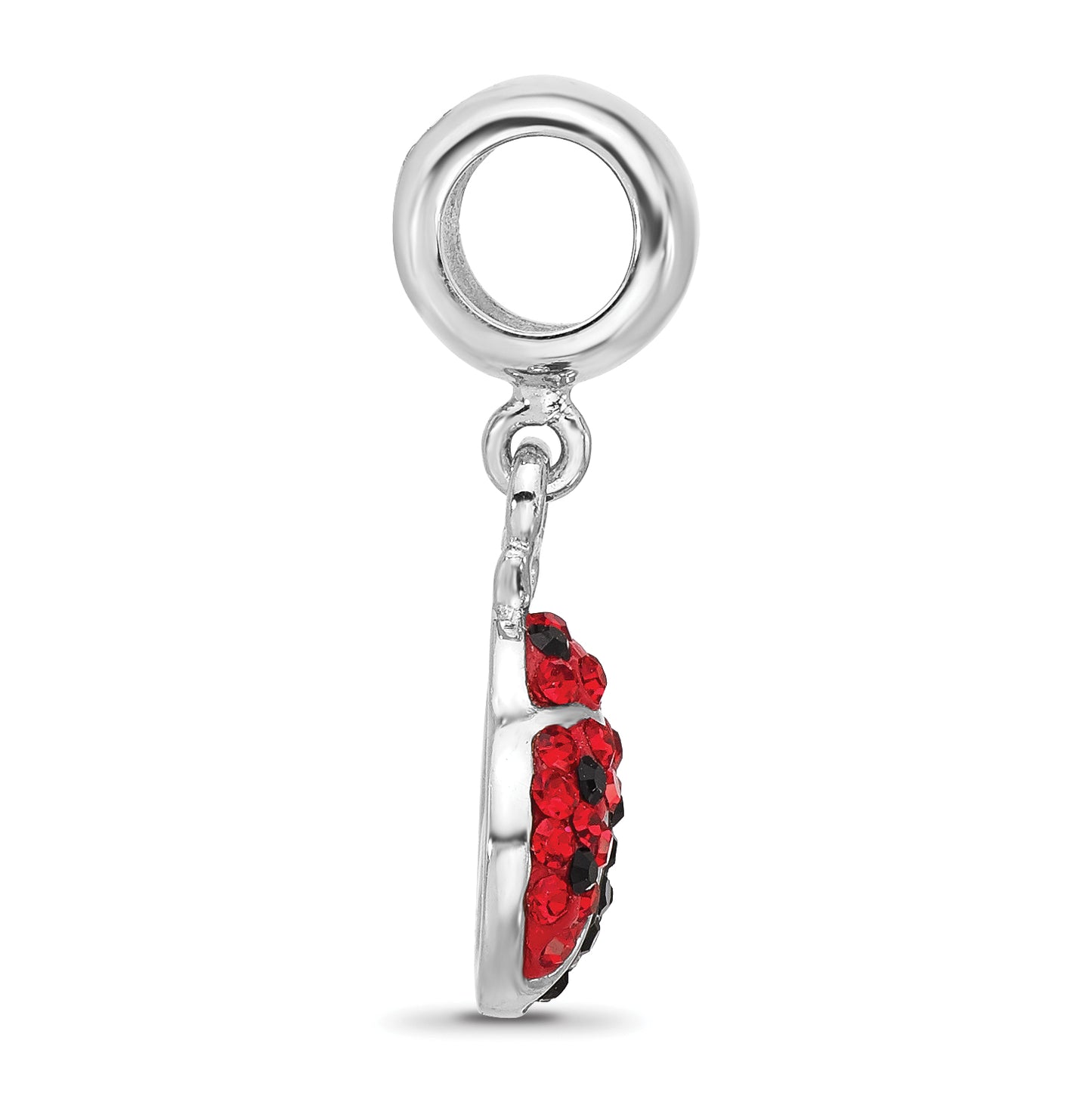 Sterling Silver Reflections Rhodium plated Lady Bug Preciosa Crystal Bead