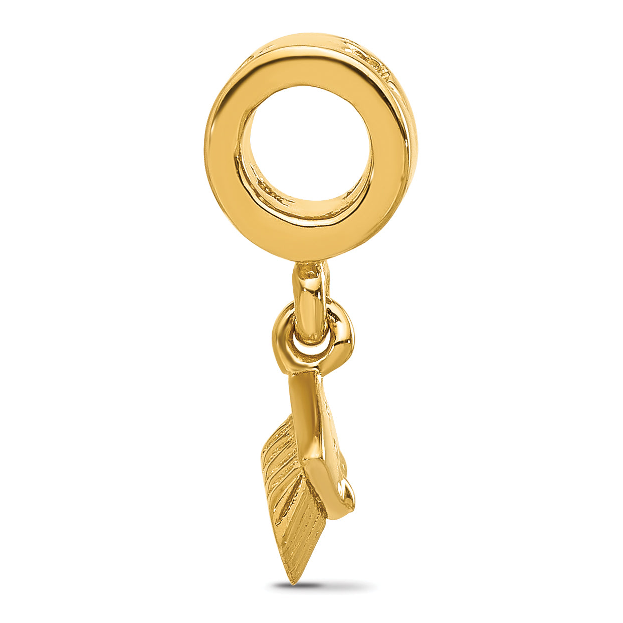 Sterling Silver Reflections Gold plated Graduation Cap Dangle Bead
