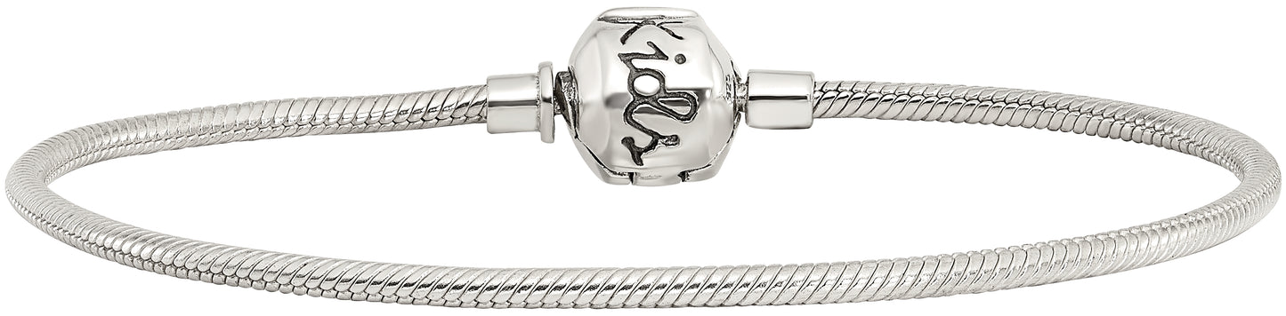 Kids Collection Sterling Silver Bracelet for Reflection Beads, 5 inch