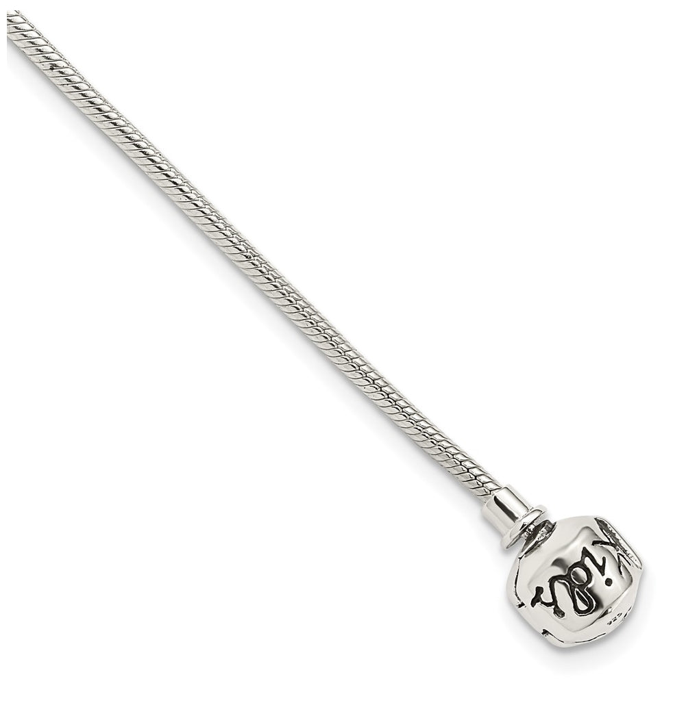 Kids Collection Sterling Silver Bracelet for Reflection Beads, 5 inch