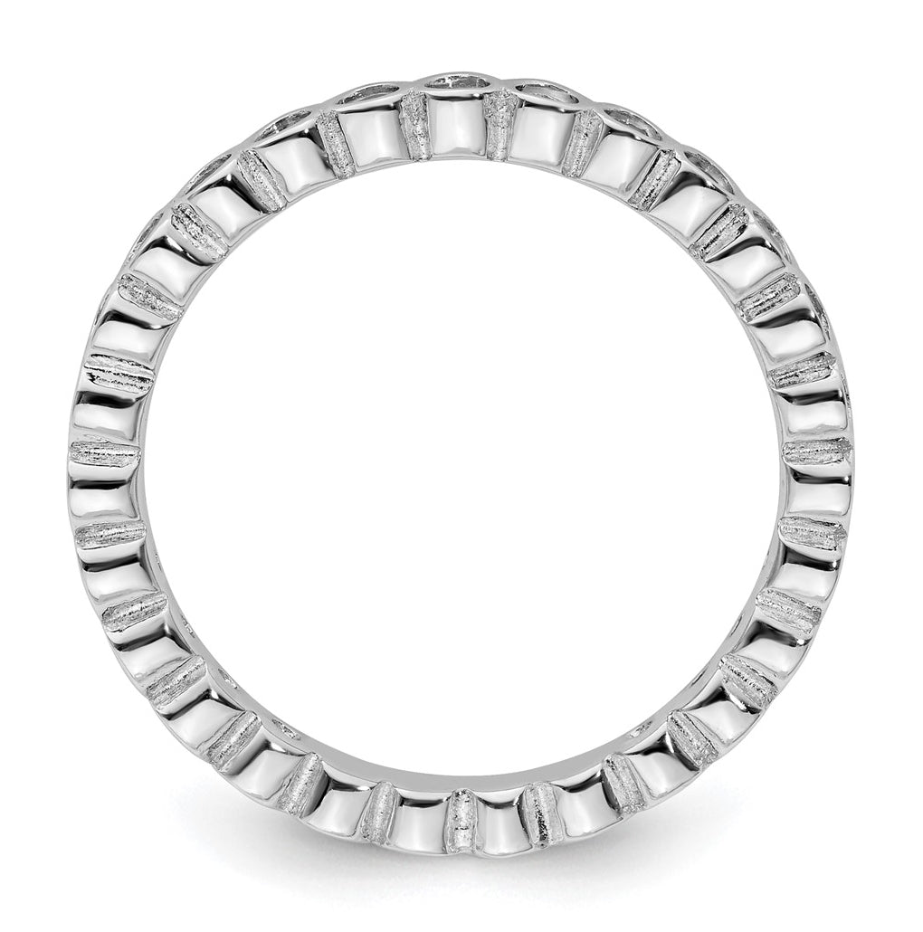 Sterling Silver Stackable Expressions Ring – Elegant Jewelry Gift for Birthday, Anniversary, Engagement, Wedding