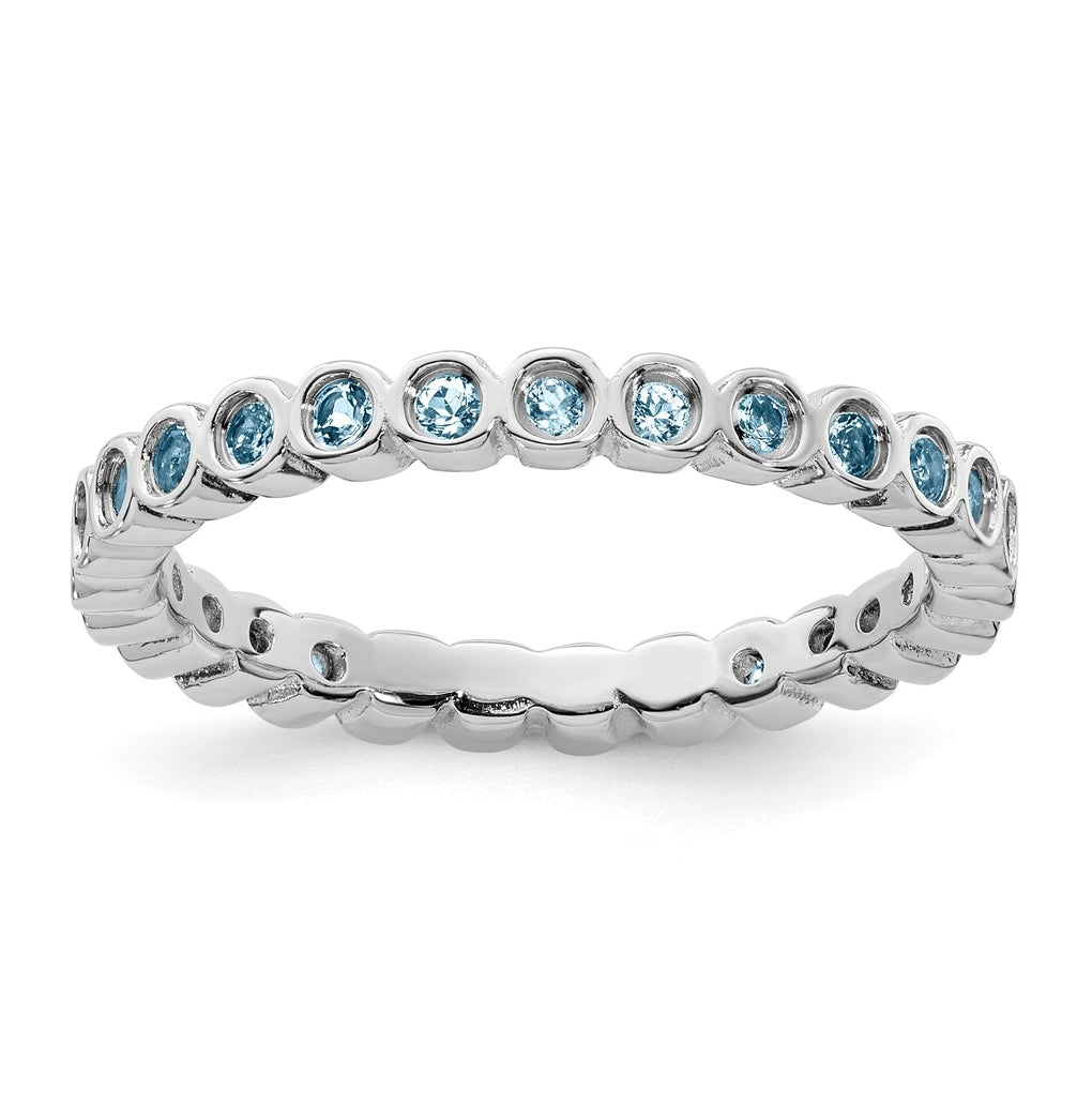 Sterling Silver Stackable Expressions Ring – Elegant Jewelry Gift for Birthday, Anniversary, Engagement, Wedding
