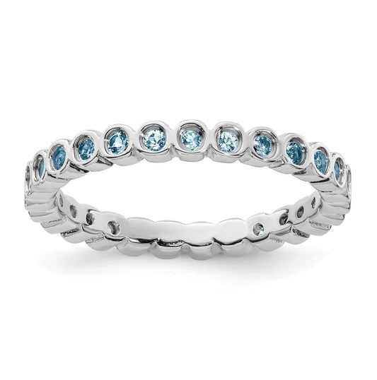 Sterling Silver Stackable Expressions Ring – Elegant Jewelry Gift for Birthday, Anniversary, Engagement, Wedding
