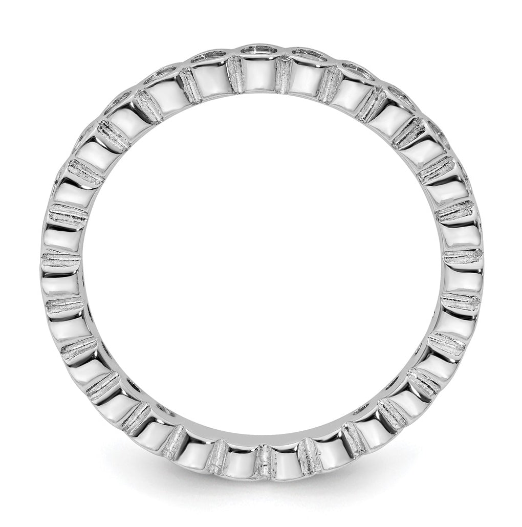 Sterling Silver Stackable Expressions Ring – Elegant Jewelry Gift for Birthday, Anniversary, Engagement, Wedding