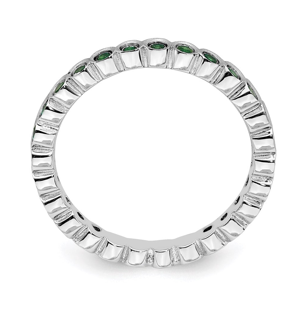 Sterling Silver Stackable Expressions Ring – Elegant Jewelry Gift for Birthday, Anniversary, Engagement, Wedding