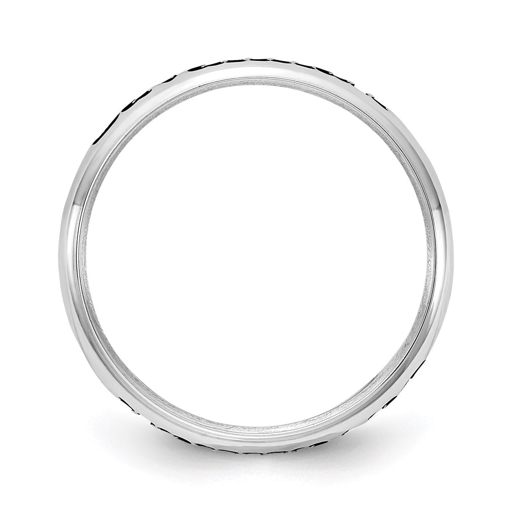 Sterling Silver Rh-plt Stackable Expressions Personalized Ring – Elegant Jewelry Gift for Birthday, Anniversary, Engagement, Wedding