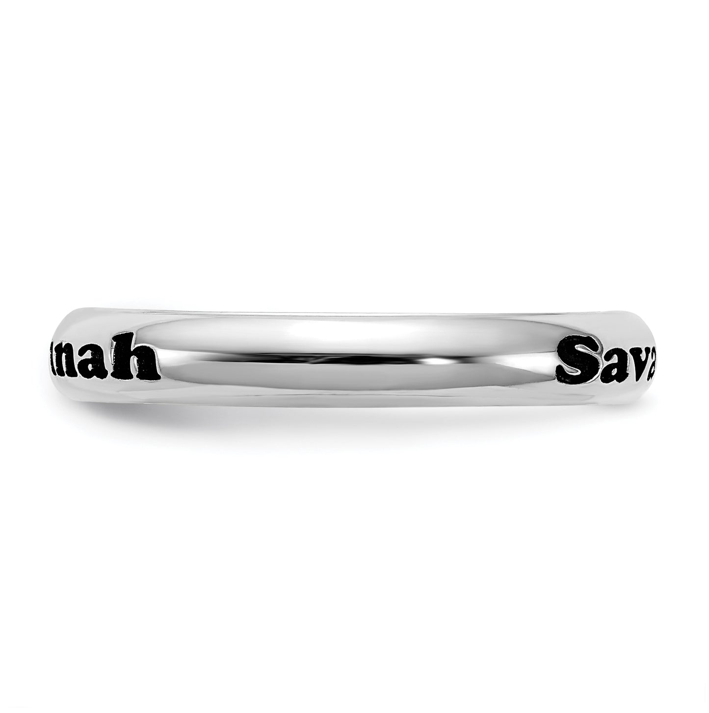 Sterling Silver Rh-plt Stackable Expressions Personalized Ring, Size 9