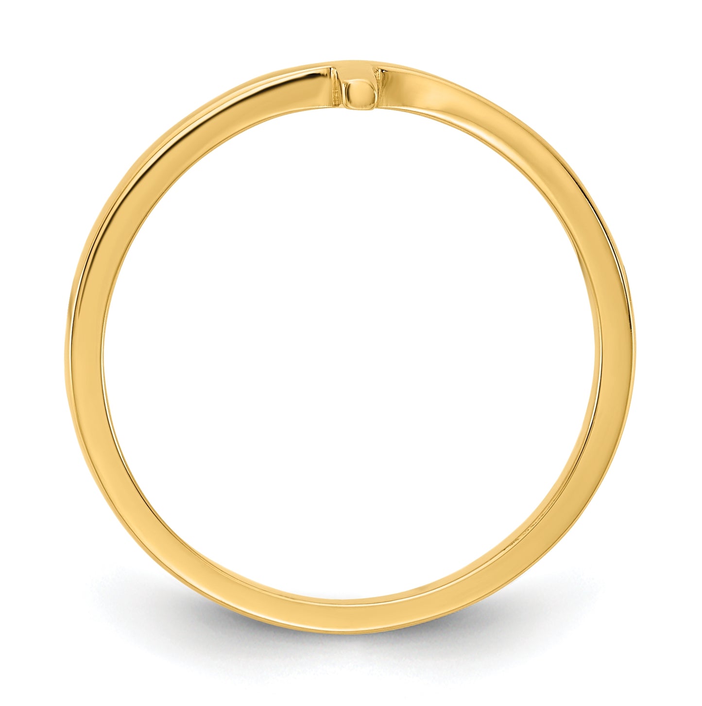 14K Yellow Gold Sideways Cross Ring