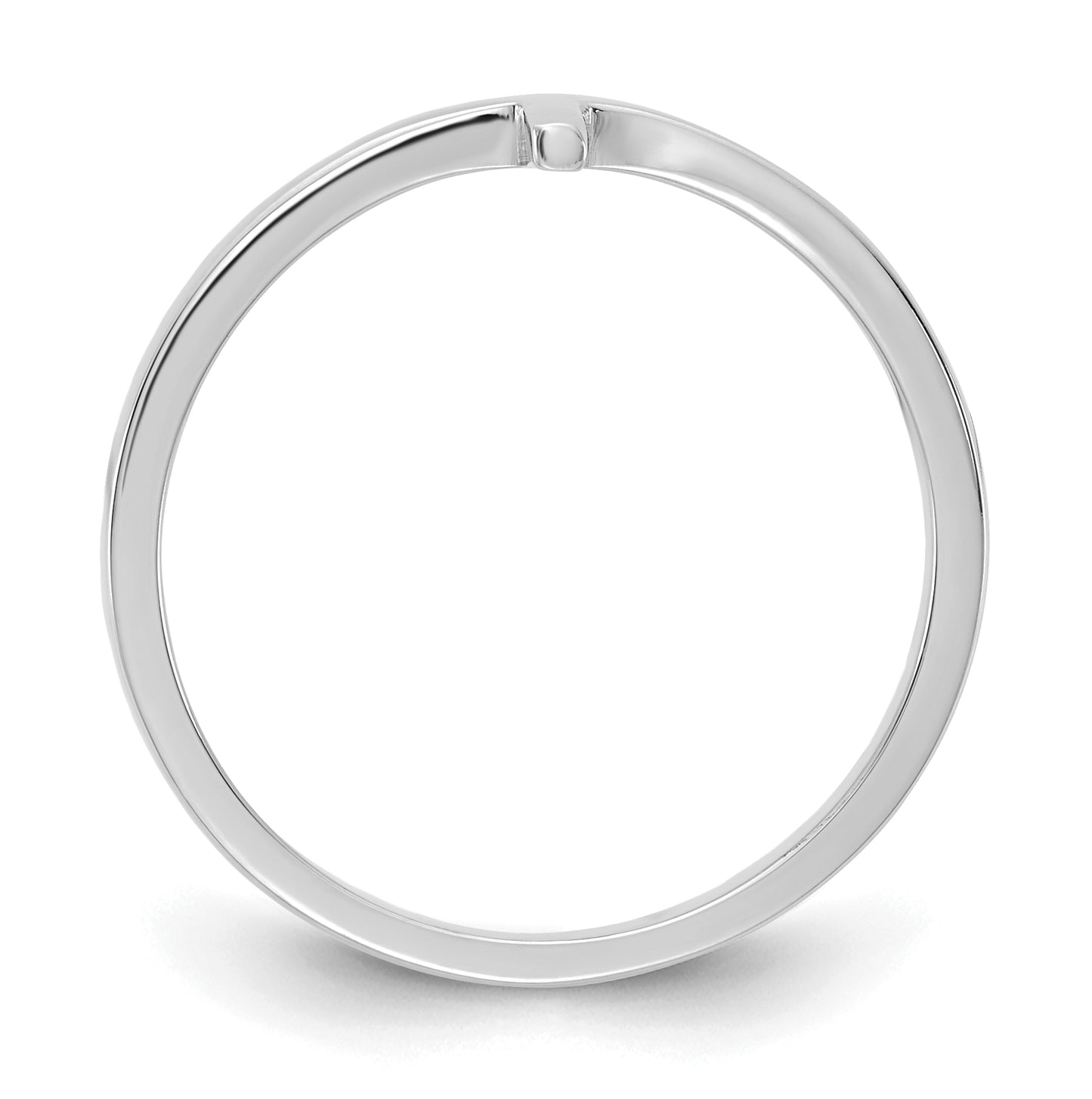 14k White Gold Sideway Cross Ring