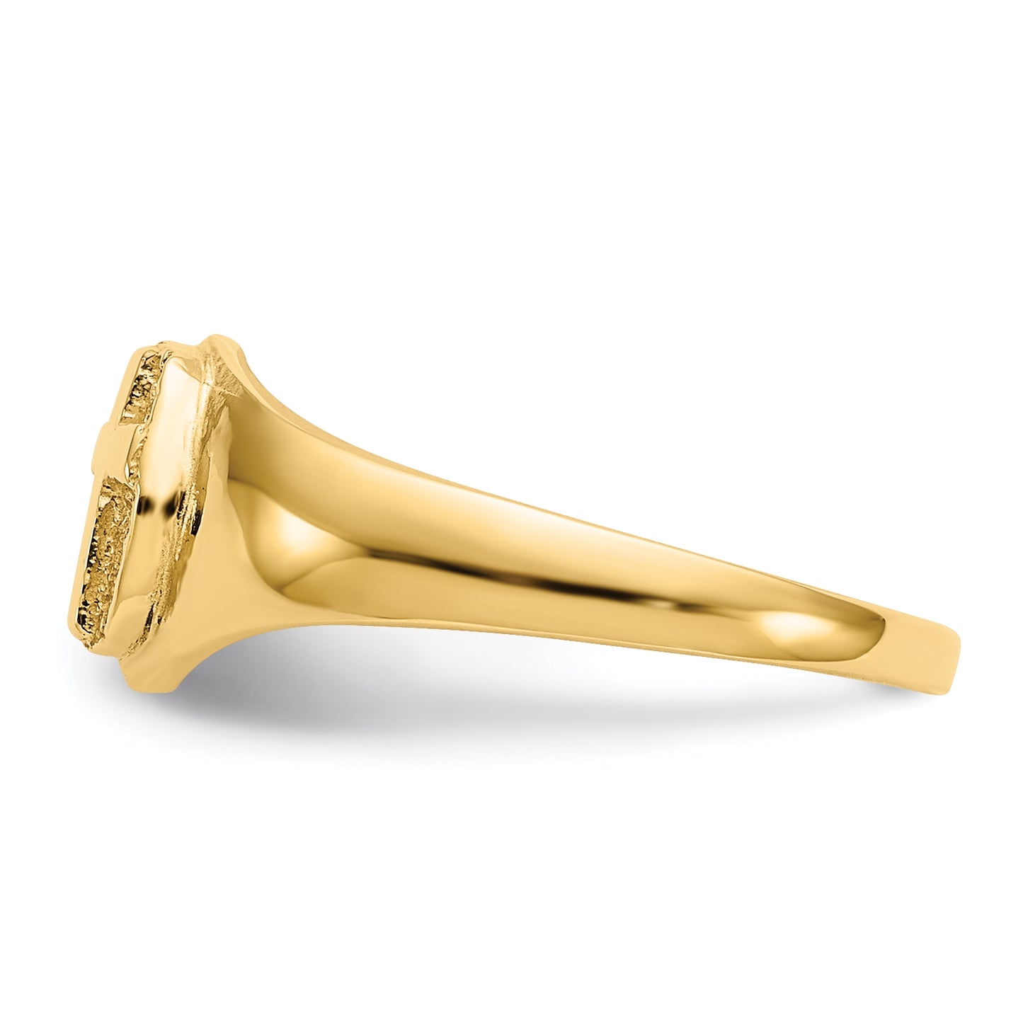 14K Yellow Gold Childs Polished Cross Ring