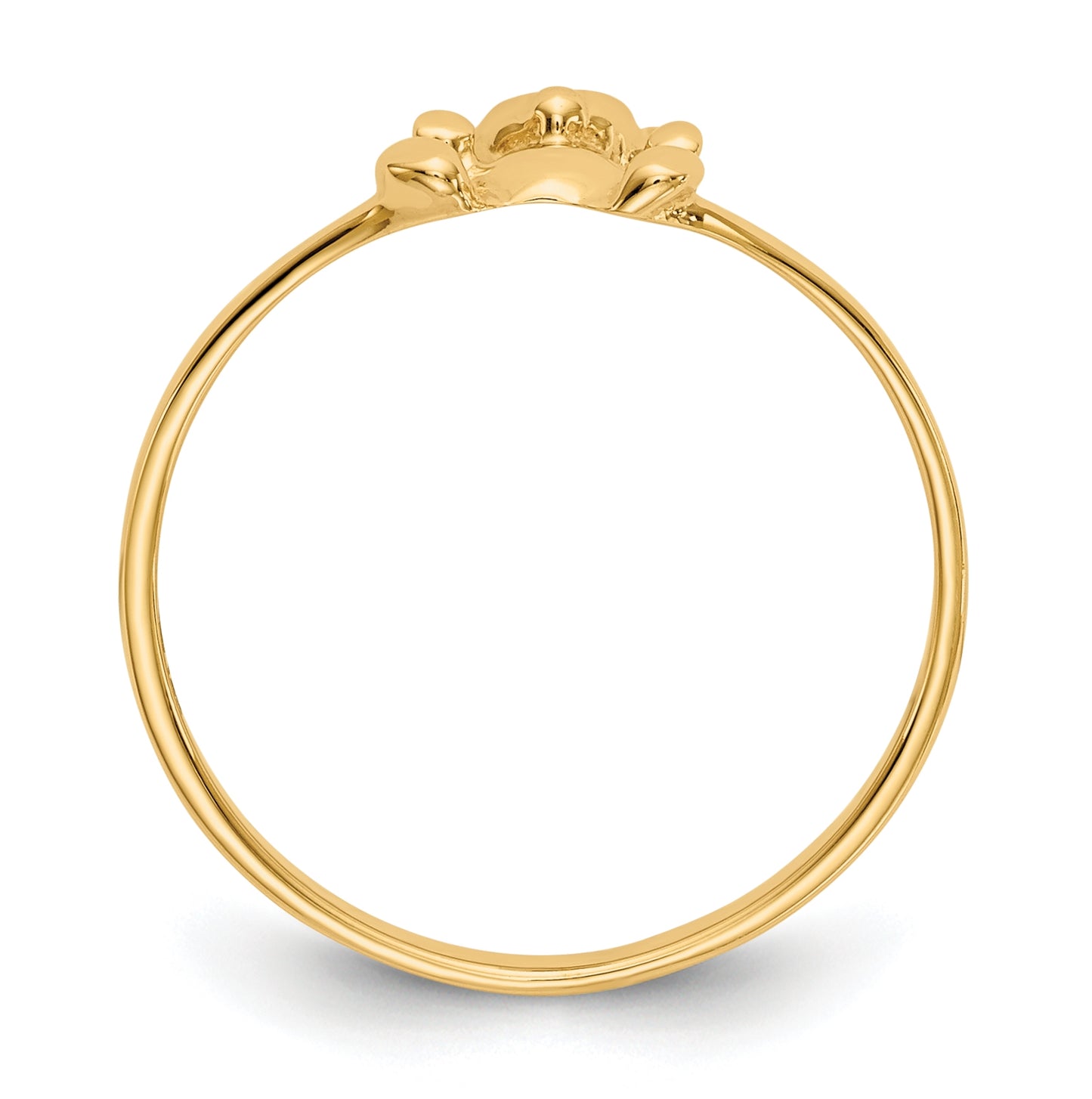 14K Yellow Gold Childs Polished Teddy-Bear Ring