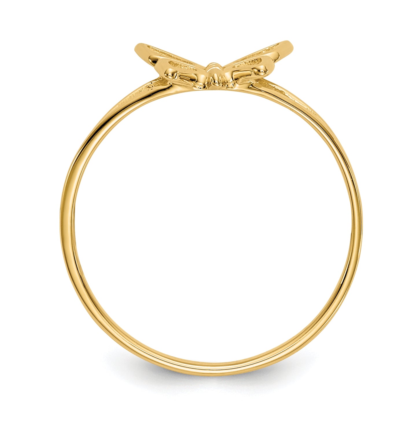 14K Yellow Gold Children's Butterfly Ring