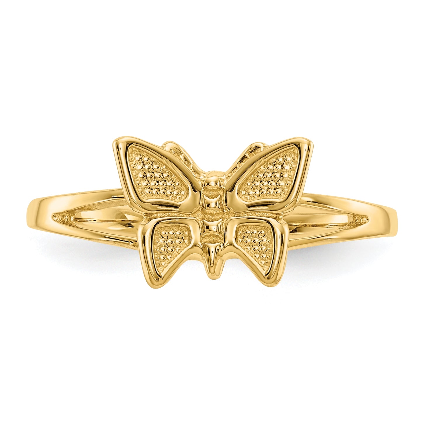 14K Yellow Gold Children's Butterfly Ring
