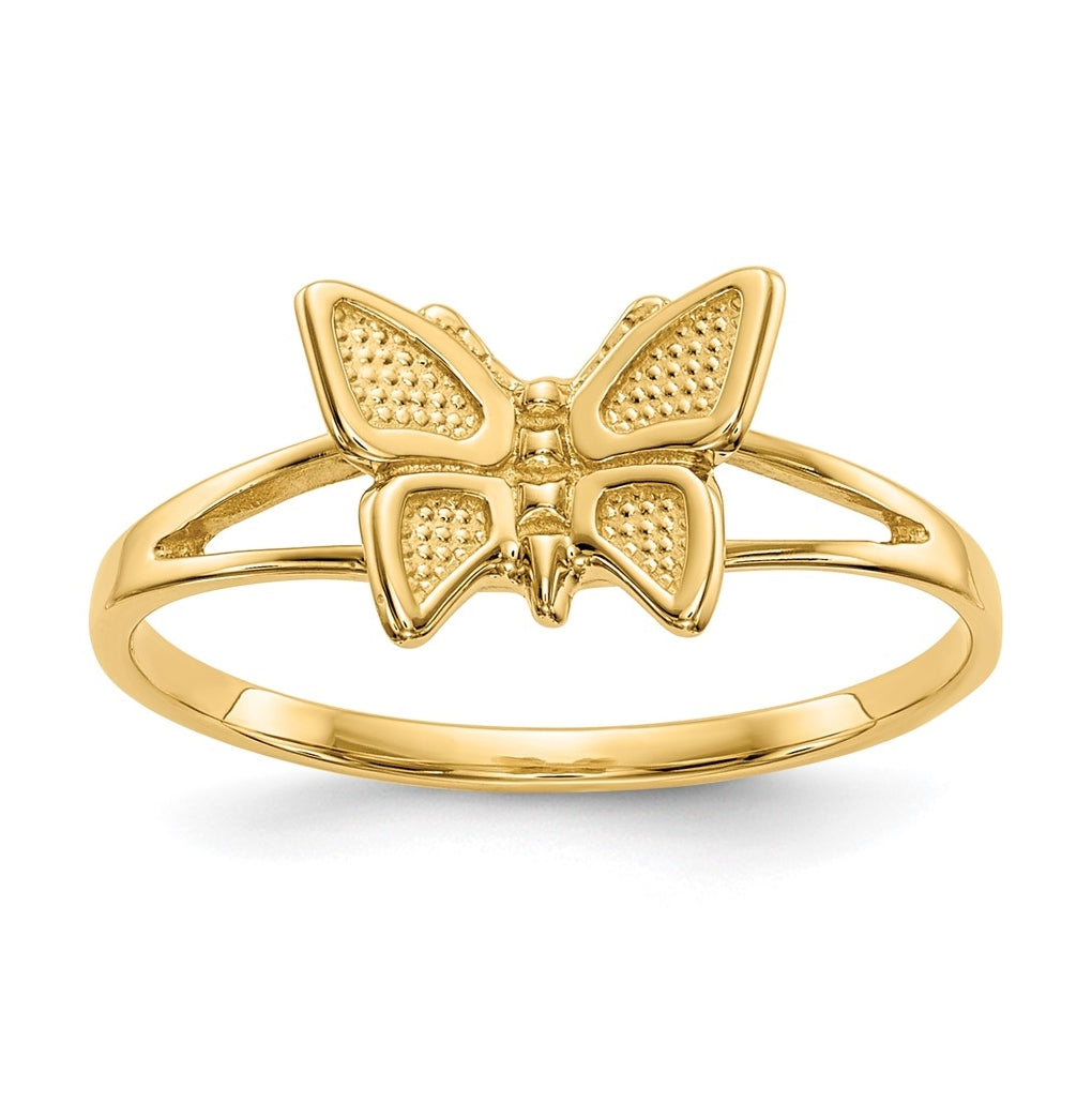 14K Yellow Gold Children's Butterfly Ring