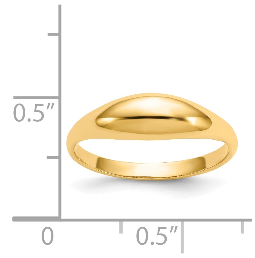 14K Yellow Gold Childs Polished Dome Ring