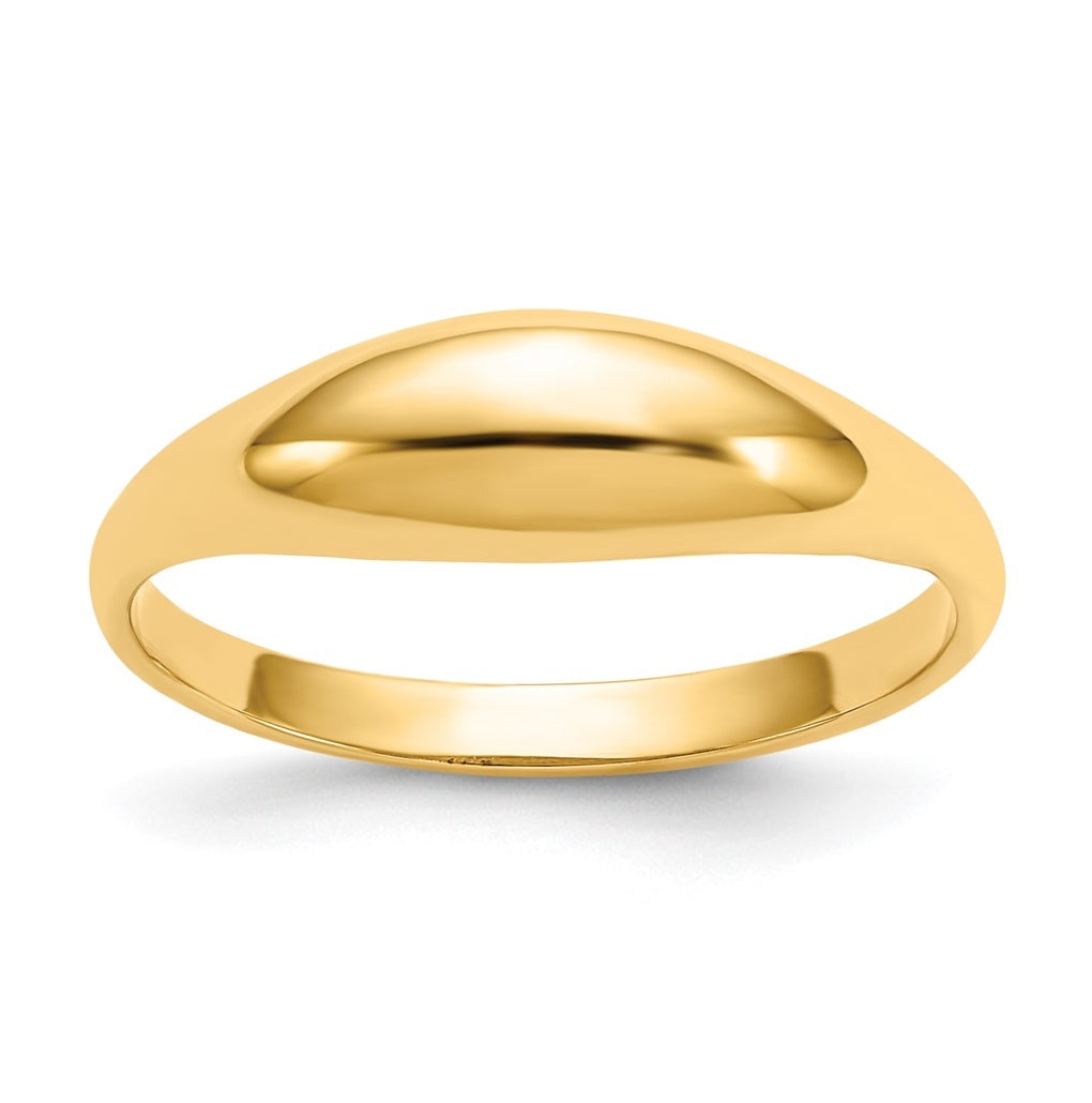14K Yellow Gold Childs Polished Dome Ring