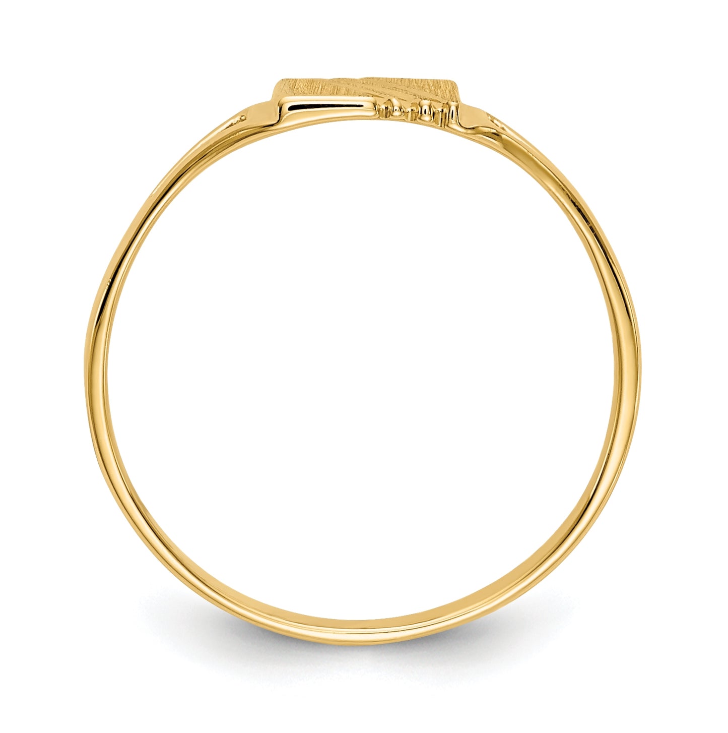 14K Yellow Gold Childs Polished and Satin Ring