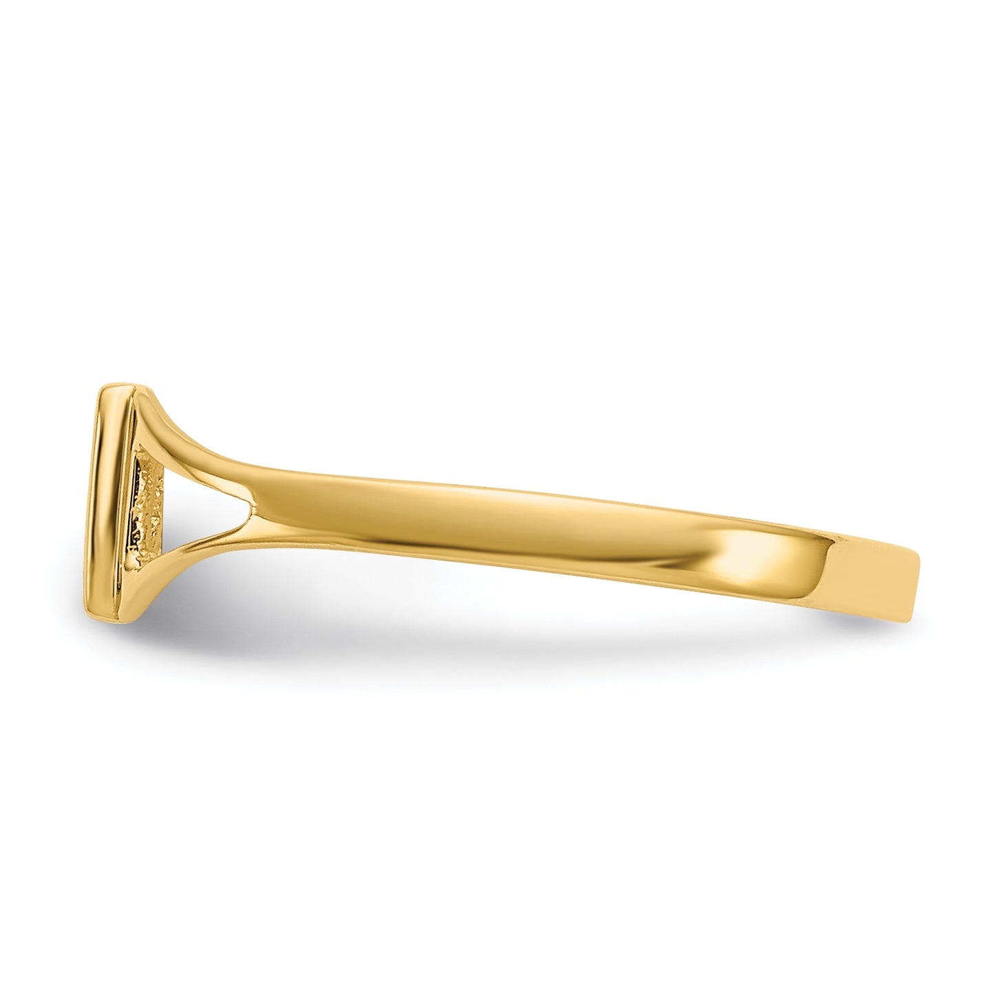 14K Yellow Gold Childs Polished and Satin Ring