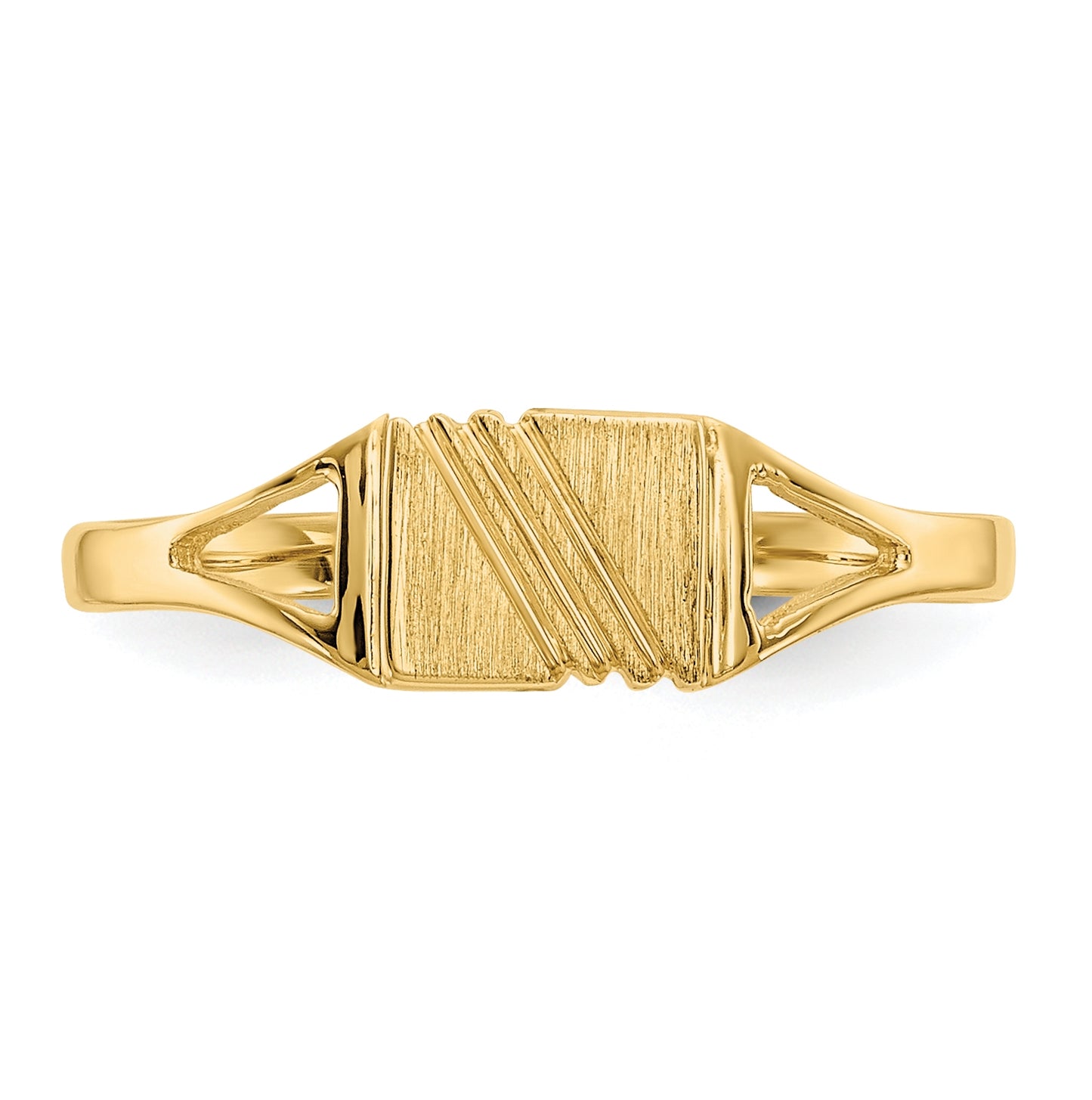 14K Yellow Gold Childs Polished and Satin Ring