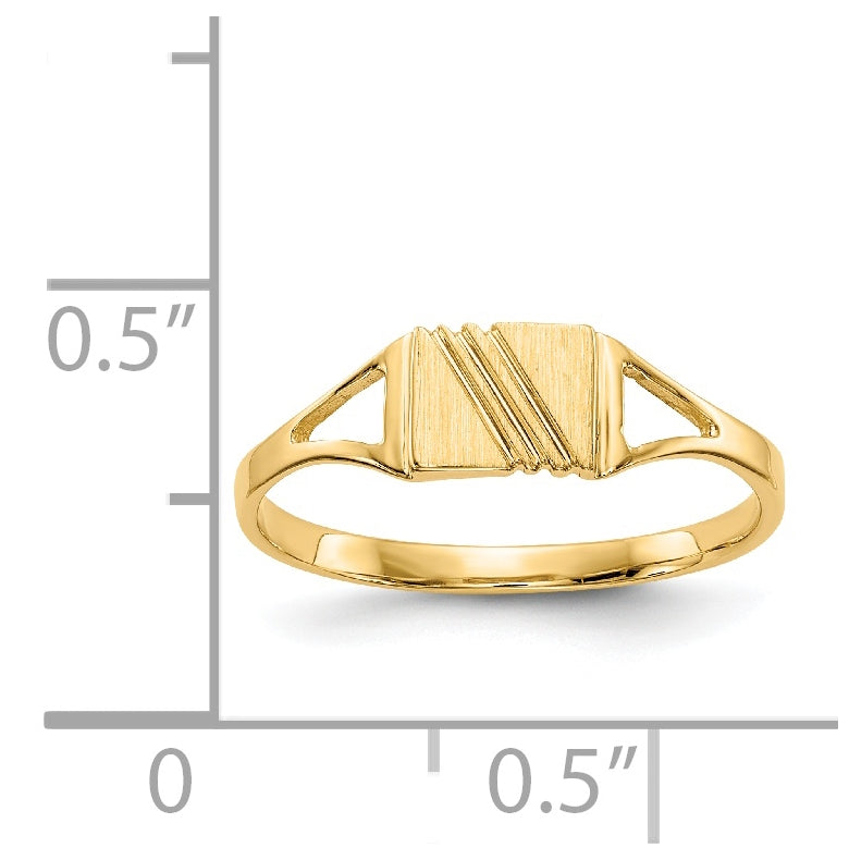 14K Yellow Gold Childs Polished and Satin Ring
