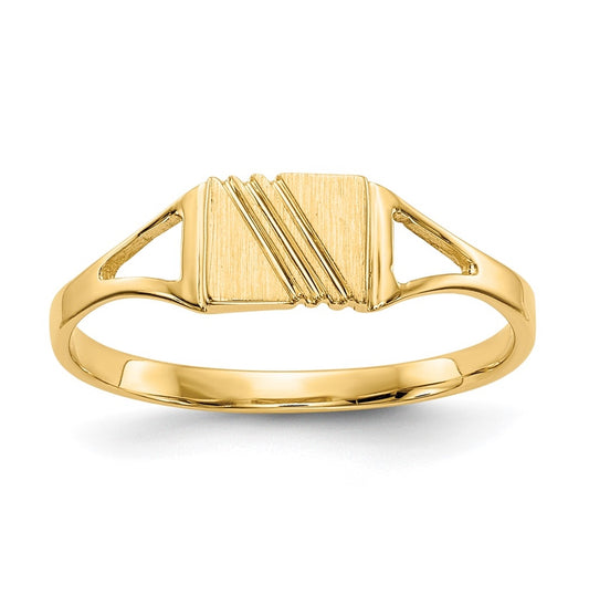 14K Yellow Gold Childs Polished and Satin Ring