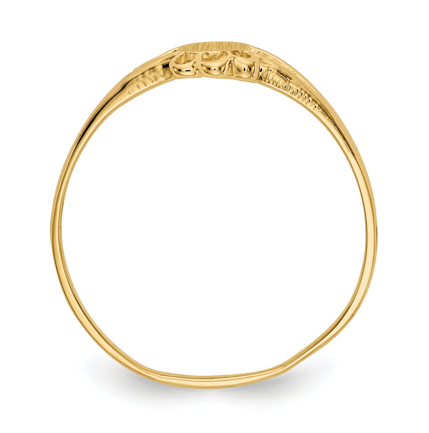 14K Yellow Gold Child's Fancy Signet-Ring