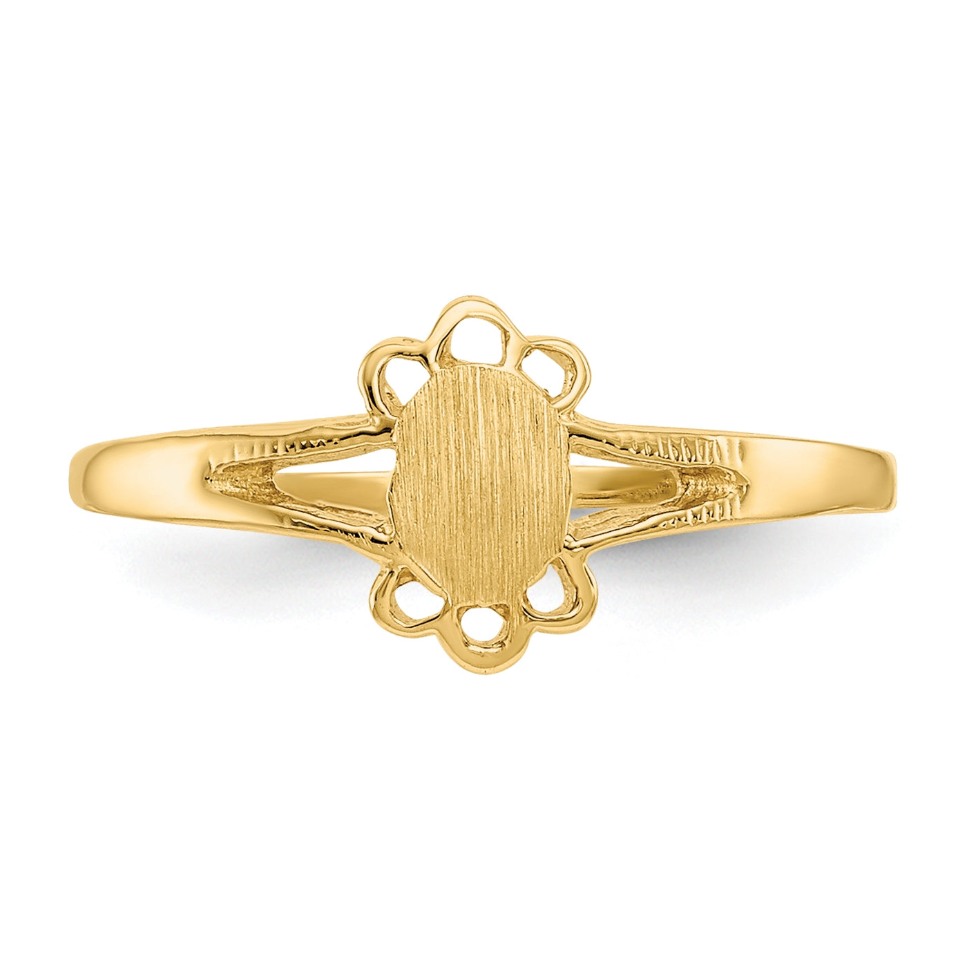 14K Yellow Gold Child's Fancy Signet-Ring