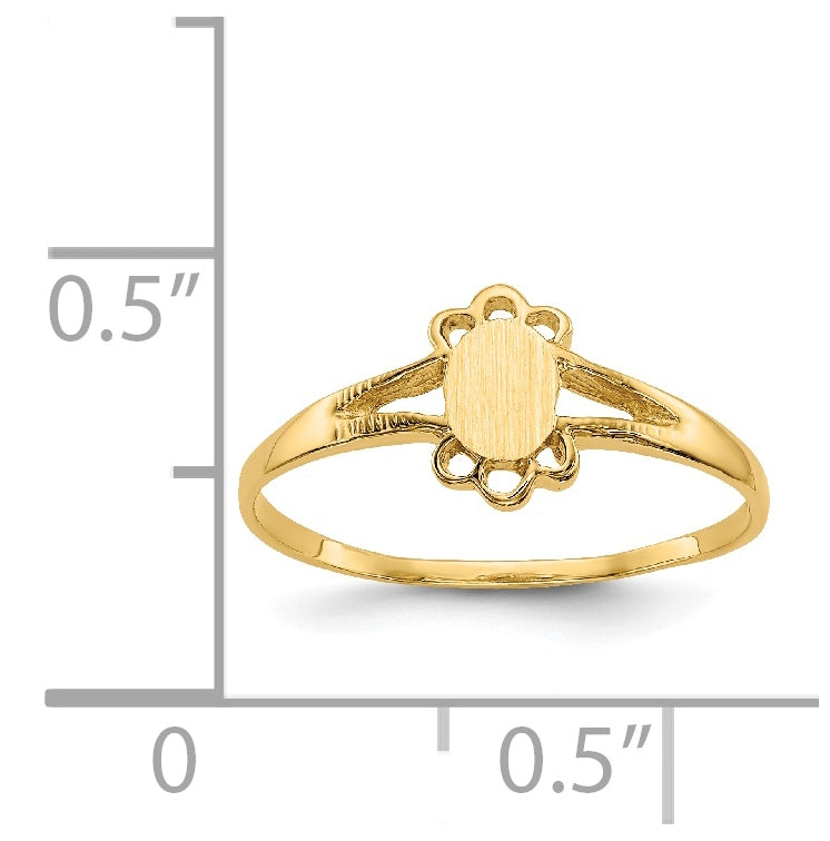 14K Yellow Gold Child's Fancy Signet-Ring