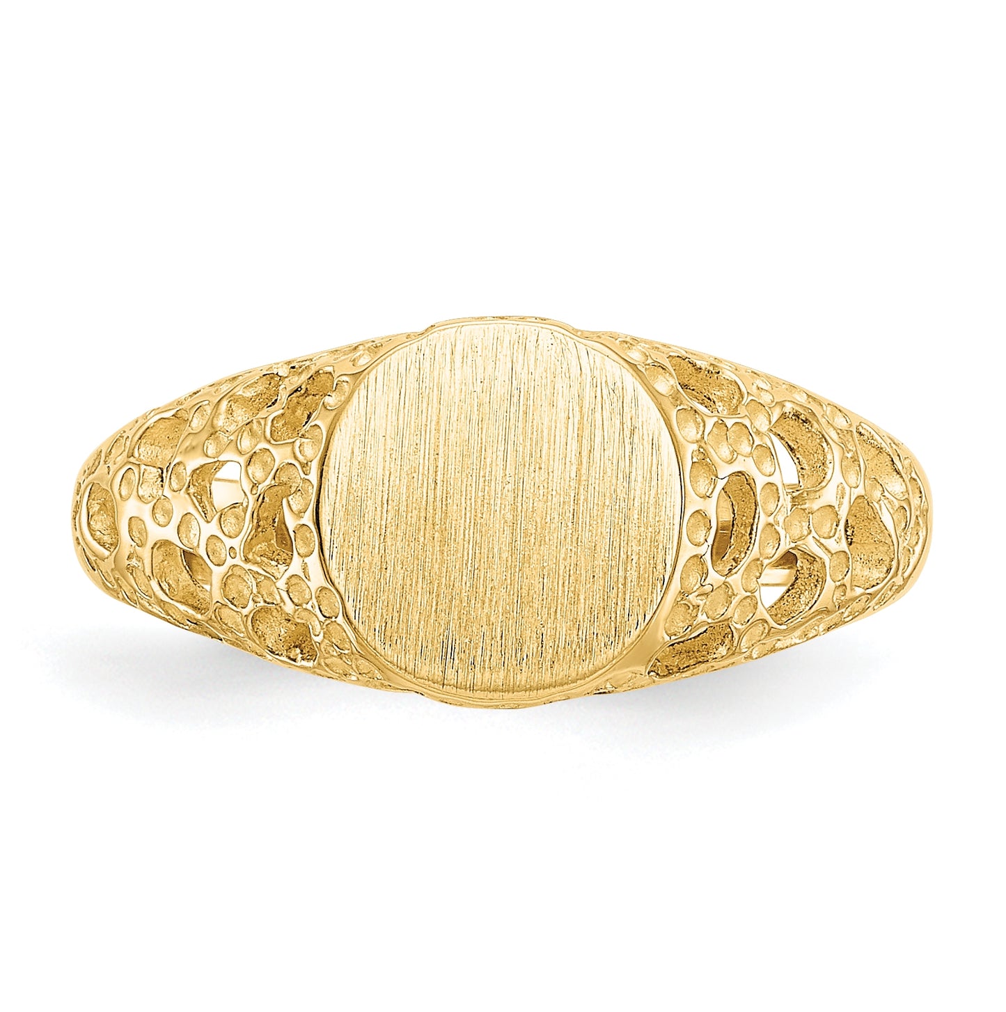 14K Yellow Gold Childs Fancy Signet Ring